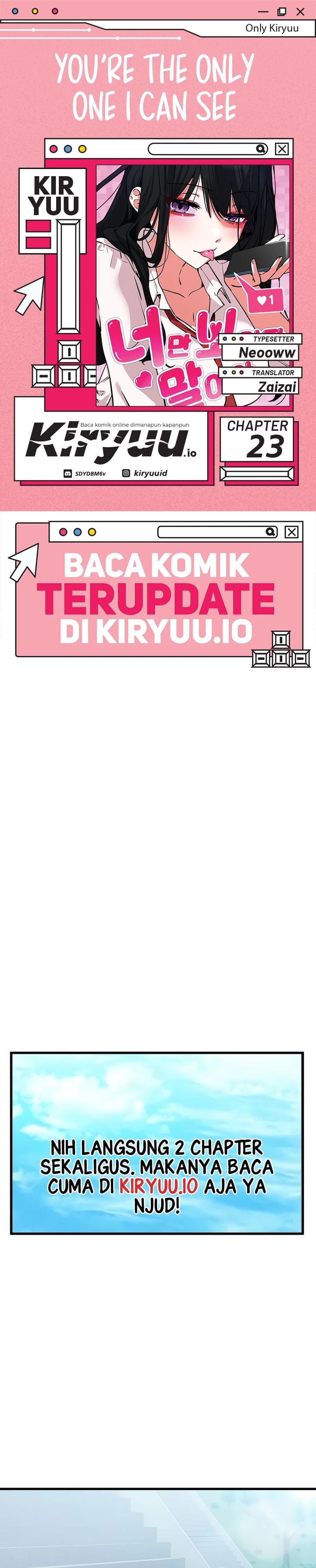 Halaman 1 dari You’re the Only One I Can See Chapter 23